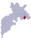 map showing the South East Gloucester patch